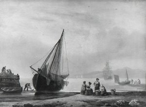 Coast Scene With Fishing Boats — Nicholas Matthew Condy