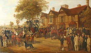 Stagecoach Outside — Edward Benjamin Herberte