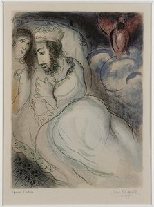 Sarah And Abimelech — Marc Chagall, Fantastic Expressionism