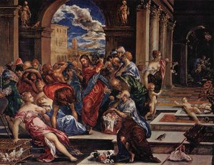 Christ Driving The Traders From The Temple — El Greco, Mannerism