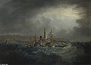 Steamer 'whitehaven' In A Storm Off Whitehaven — Joseph Heard