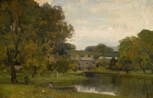An English Farmstead — Alfred East