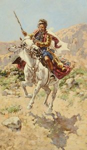 Kurd's Flight With His Booty — Franz Roubaud