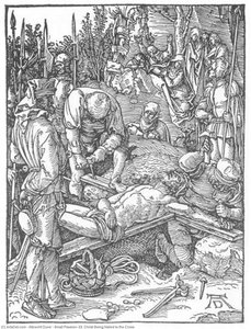 Small Passion: 23. Christ Being Nailed To The Cross — Albrecht Dürer, Northern Renaissance