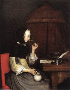 A Woman drinking Wine