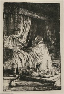 David On His Knees — Rembrandt Van Rijn, Baroque