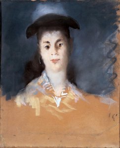 Woman Wearing A Hat With Silk Gauze — Édouard Manet