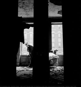 Red And Friends Hide In Shadows While They Scan Street For Rival Gangs, Harlem, New York — Gordon Parks