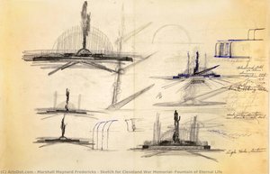 Sketch For Cleveland War Memorial, Fountain Of Eternal Life — Marshall Maynard Fredericks