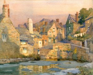 Evening, The Mill Pool, Swanage — Albert Moulton Foweraker