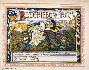 Blue Ribbon Army, Pledge For Temperance — Walter Crane
