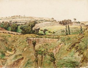 A Hilly Landscape — Jean François Millet The Elder