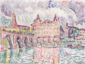 The Look At Montauban In Rain — Paul Signac