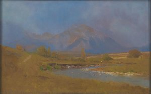 The country at the foot of the High Tatras after Spring Rain
