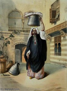 Young Arab Girl Returning From The Hammam — Émile Prisse D'avennes