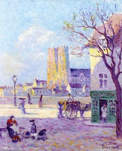 Sainte Croix Cathedral, Rue De La Place De La Bascule In Orleans — Maximilien Luce