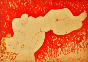 Red Nude — George Ștefănescu-râmnic, Abstract Expressionism