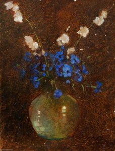 Flowers in a Glass Vase