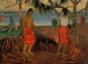 I Rara Te Oviri (also Known As Beneath The Pandanus Tree) — Eugène Henri Paul Gauguin