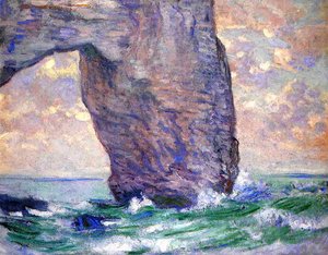 The Manneport, Seen From Below — Claude Monet