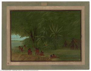 Mauhees Encampment — George Catlin