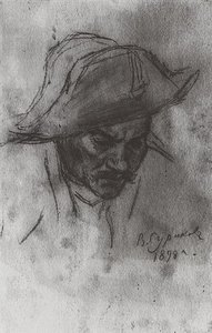 Soldier's Head In A Cocked Hat — Vasily Ivanovich Surikov