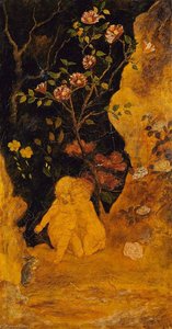 Panel For A Screen Children Frightened By A Rabbit — Albert Pinkham Ryder