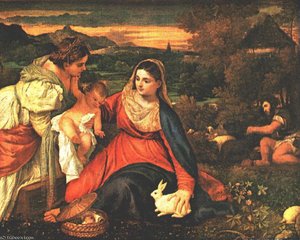 Madonna With The Rabbit, Louvre — Titian