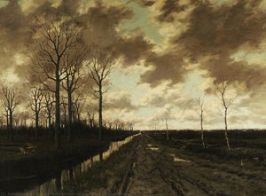 Canal Lanscape with Trees