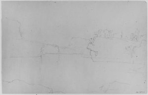 Study Of Lake And Cliffs — Daniel Huntington