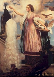 A Girl Feeding Peacocks — Sir Frederic Lord Leighton
