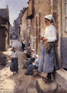 A Street In Brittany — Elizabeth Adela Stanhope Forbes