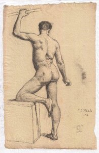 Study Of Male Nude — Theodore Clement Steele