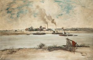 The Banks Of The Seine Near Paris — Jean-françois Raffaelli