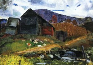 Old Barn In Shady Valley — George Wesley Bellows