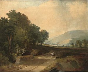 A Horse And Cart On A Track In An Extensive River Valley — James Arthur O Connor