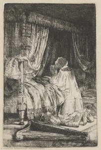 King David At Prayer — Rembrandt Peale, Baroque