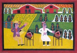 Two Artists Painting — Eddie Arning