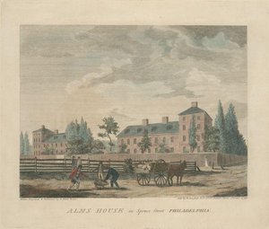 Alms House In Spruce Street Philadelphia — Thomas Birch