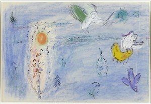 Adam And Eve Expelled From Paradise — Marc Chagall