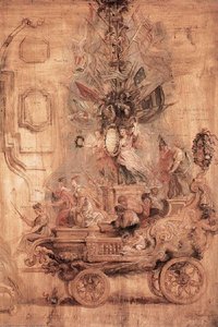 The Triumphal Car Of Kallo (sketch) — Peter Paul Rubens, Flemish Baroque