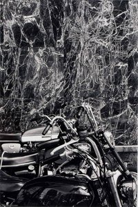 Untitled (Marble Wall, Motorcycles)