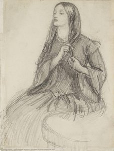 Elizabeth Siddall Plaiting Her Hair — Dante Gabriel Rossetti, Pre-raphaelite Brotherhood