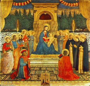 Madonna With The Child, Saints And Crucifixion — Fra Angelico, Renaissance Art
