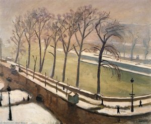 Pont-neuf In The Snow — Albert Marquet