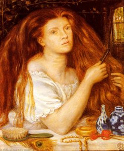 Woman Combing Her Hair — Dante Gabriel Rossetti, Pre-raphaelite Brotherhood