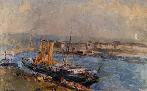 The Port Of Rouen — Albert-charles Lebourg