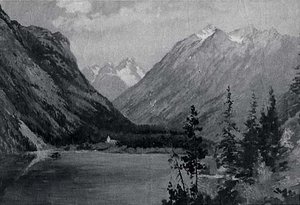 Landscape, Lake Chelan, (painting)