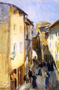 Street At Camprodón, Spain — John Singer Sargent