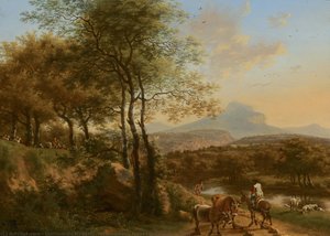Mountainous River Landscape In Italy — Guilliam De Heusch